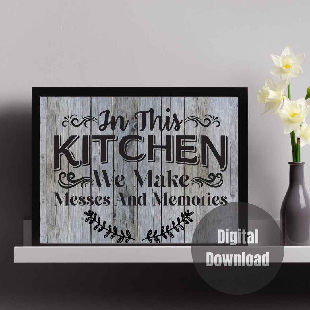Rustic Farmhouse Kitchen Printable Wall Art - Etsy