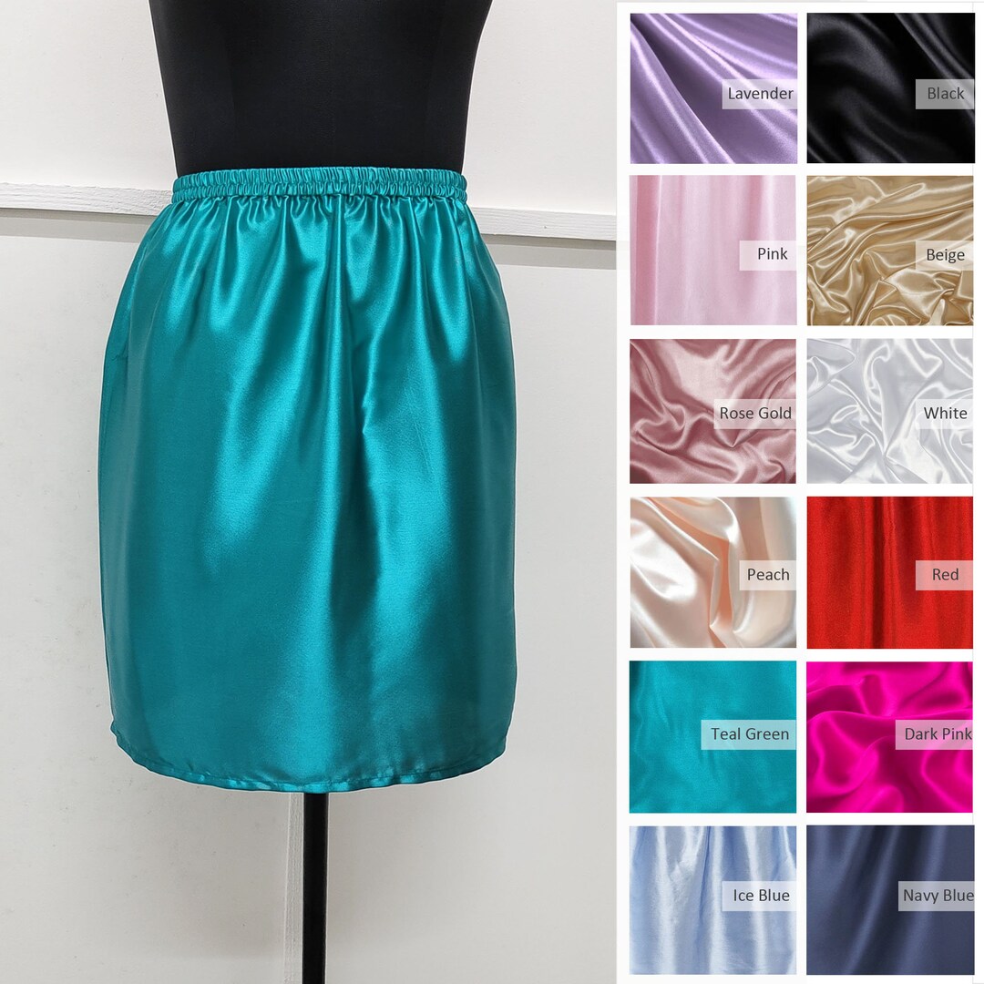 Satin Half Slip Dress Extender Satin Underskirt Petticoat Etsy
