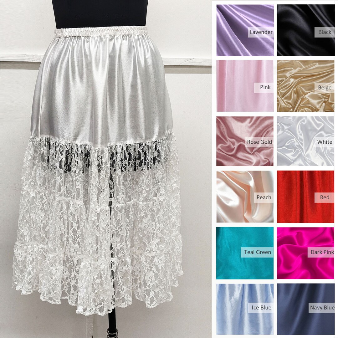 Marlene Ruffle Skirt/Slip Extender- Black