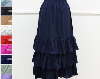 Cotton Half Slip, Ruffle Underskirt, Dress Extender, Petticoat For Women, Customized Half Slips - XS to 5XL Sizes