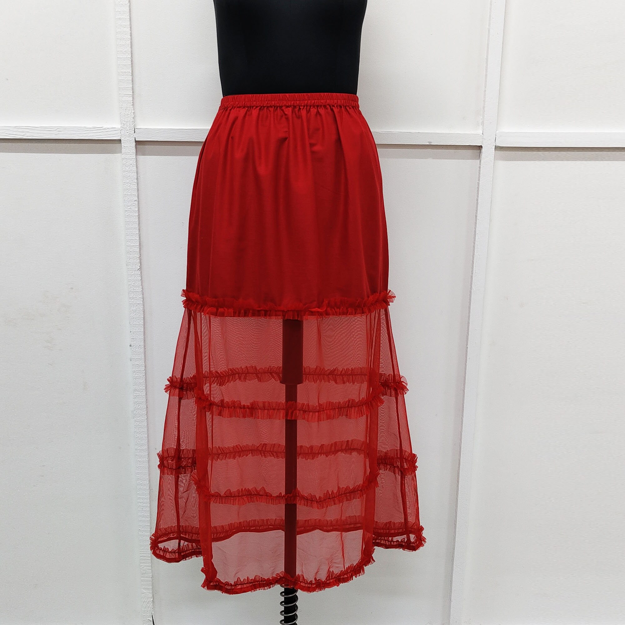 Ruffle Half Slip Underskirt Frill Dress Extender Cotton Etsy