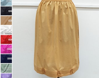 Cotton Half Slip Skirt, Petticoat For Women, Underskirt, Customized Skirt Liner Lingerie -  XS to 5XL Sizes