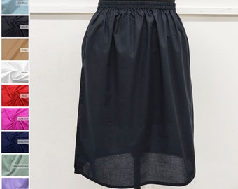 Cotton Petticoat, Half Slip Skirt For Women, Underskirt, Customized Dress Liner Lingerie -  XS to 5XL Sizes