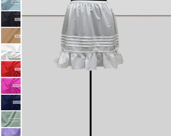 Cotton Girls Petticoat, Kids Half Slip, Ruffle Underskirt, Gift For Children