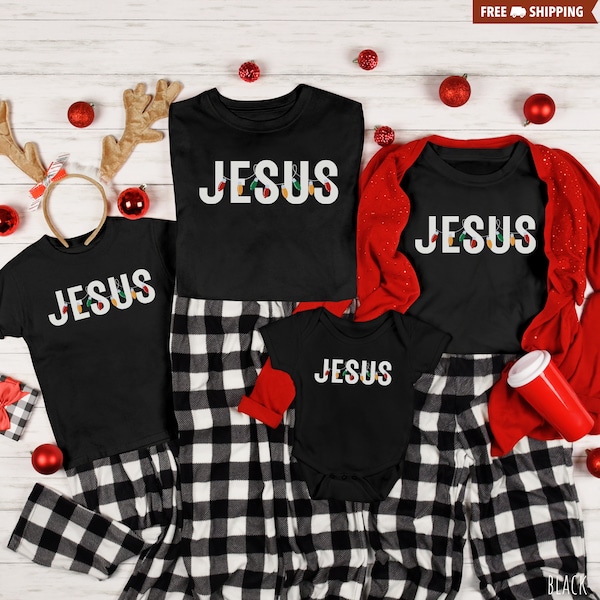 Jesus Christmas shirt,Matching Family Christmas Shirts,Family pajamas,Jesus is the reason,Personalized Christmas Gift,Nativity xmas