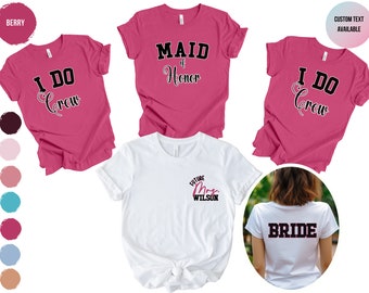 Custom Bridal Party Shirts: Bride & Bridesmaid Matching Tees
