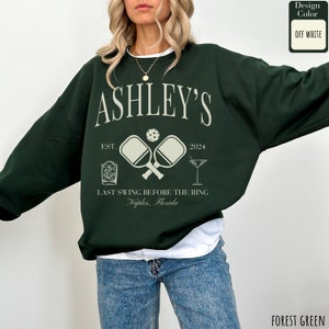 Personalized Pickleball Bachelorette Sweatshirt: Luxury Bridal Party Merch