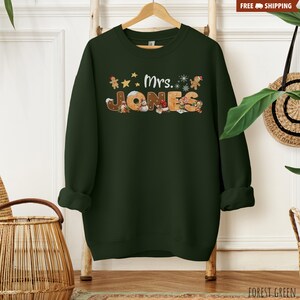 Teacher christmas gifts,custom teacher gifts,teacher name shirt,elementary teacher,teacher christmas,teacher holiday gift,gift for teacher