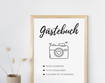 Wedding Guest Book Sign, Photo Guest Book, DIGITAL Product