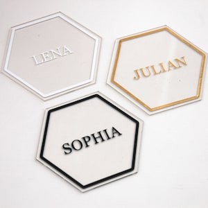 Platzkarten Acryl, personalisiert, Hochzeitsdekoration