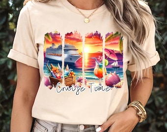 Kreuzfahrtzeit Png, Tropische Kreuzfahrt Sublimationsdesign Png, Aquarell Kreuzfahrt T-Shirt-Design, Pinselstrich, digitaler Download, PNG
