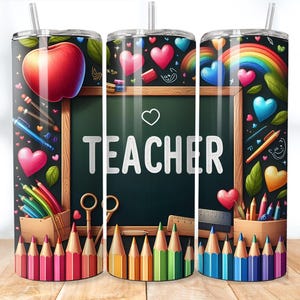 Teacher 20 oz Skinny Tumbler Sublimation, Custom Teacher Tumbler Wrap, Teacher Appreciation Tumbler Png, Digital Download, PNG