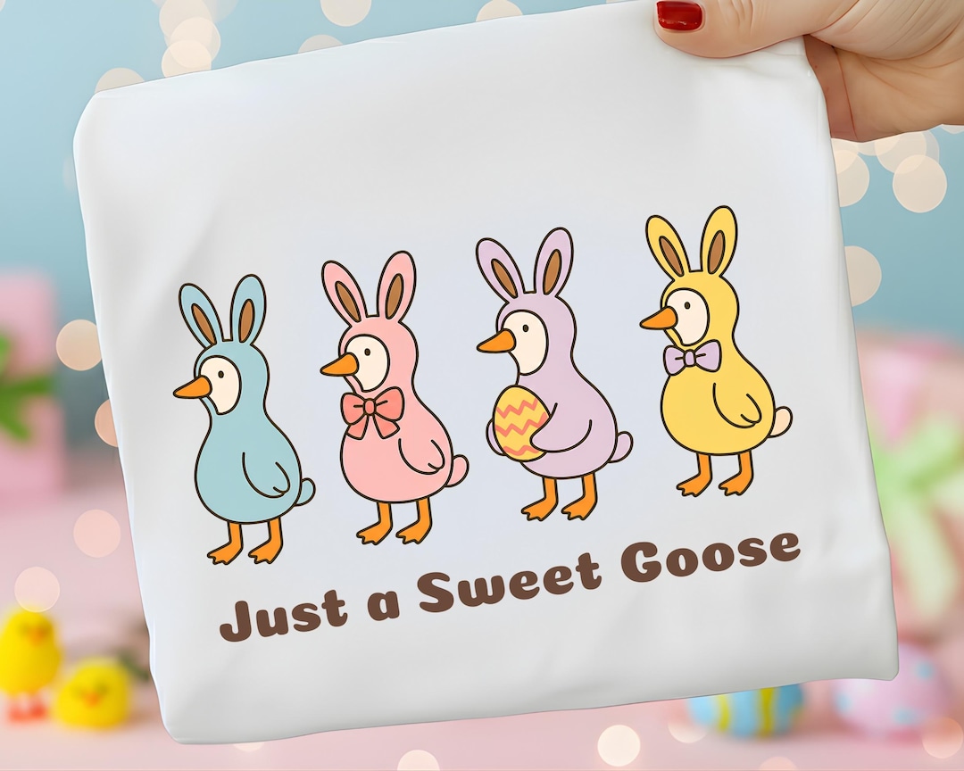 Just a Sweet Goose Png: Cute Pastel Easter Goose Shirt, Marshmallow ...