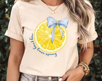 Zitrone Coquette PNG, Preppy Summer Design (Digitaler Download)