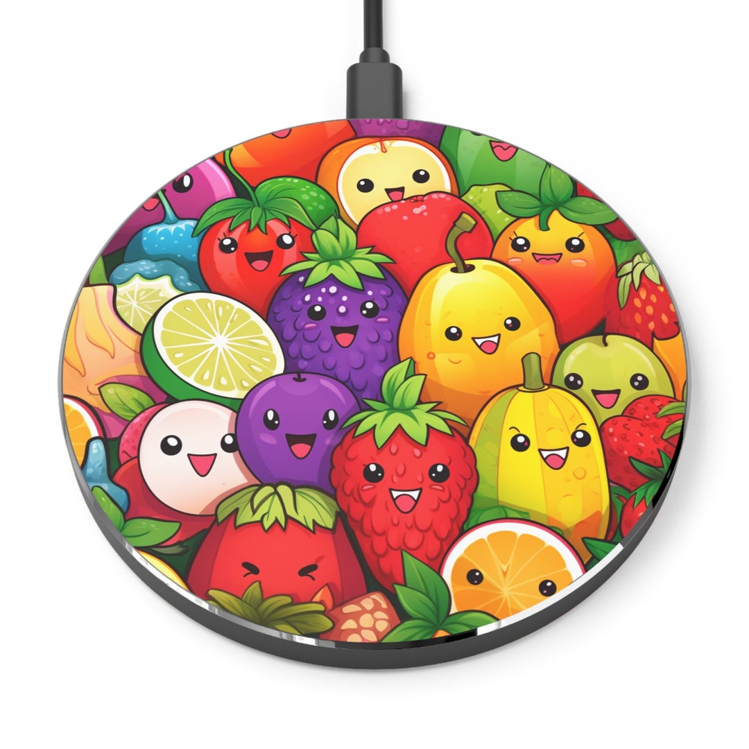 Cute Kawaii Fruit Wireless Charger Aesthetic, Charging Station