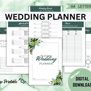 Wedding Planner Printable, Wedding Planning Book, Printable Wedding Planner, Wedding Itinerary, Wedding Planner Kit