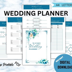 Wedding Planner Printable, Wedding Planning Book, Printable Wedding Planner, Wedding Program Template, Wedding Planner Kit