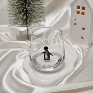 Bicchiere in vetro di Murano Penguin: bicchiere da vino senza stelo stravagante