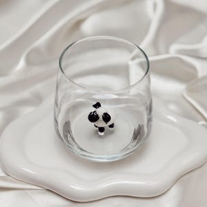 Copa de vino de Murano con forma de oveja - Copa de vino sin tallo de oveja, copa de vidrio hecha a mano, vaso pequeño con forma de vaca, vaso para beber con forma de animal, regalo decorativo para la mesa