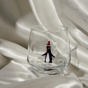 Copas navideñas de cristal de Murano / Copa de vino sin tallo / Copa con figura de Papá Noel / Copas de cóctel / Decoración para fiestas navideñas / Juego de 6 copas imagen 16