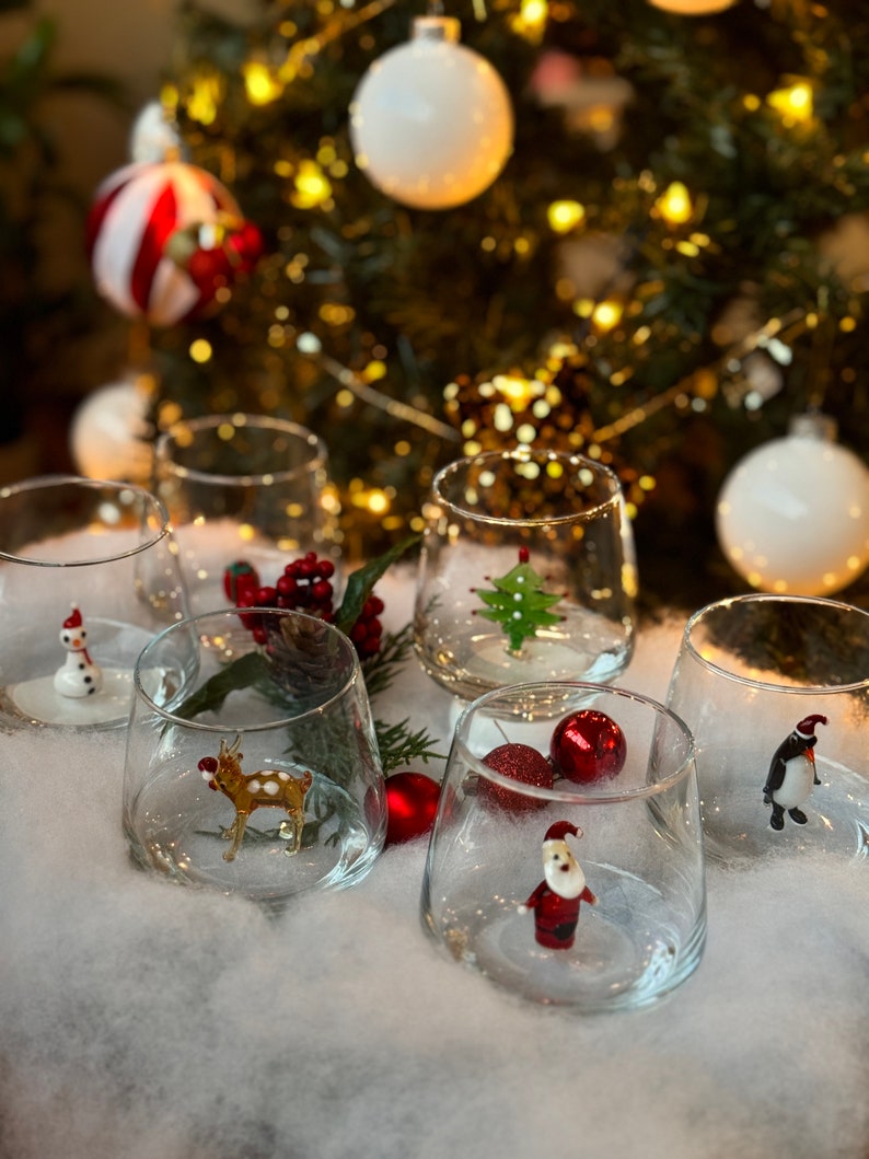 exquisite christmas set figurine murano glass cups cute animal figurine inside hand blown glass christmas decor figure inside mug glass.jpg