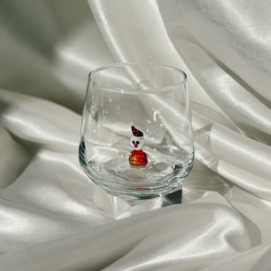 Copas navideñas de cristal de Murano / Copa de vino sin tallo / Copa con figura de Papá Noel / Copas de cóctel / Decoración para fiestas navideñas / Juego de 6 copas imagen 14