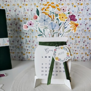 CALENDARIO FLOREALE 2025 - calendario da scrivania, calendario da tavolo