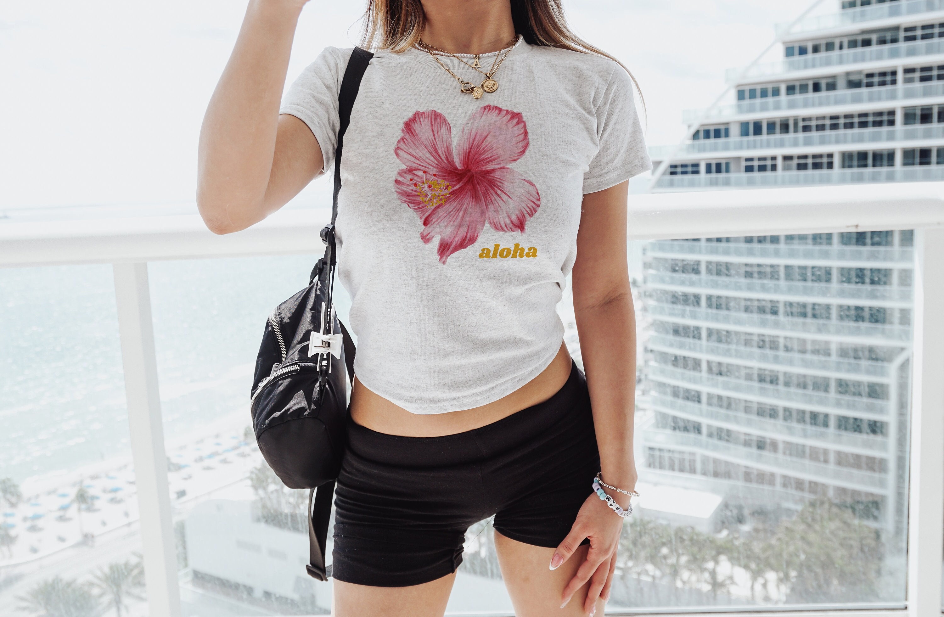 Kashiko☆Flower Heart Baby Tee MUSINSA | KASHIKO Flower Heart Baby Tee Black
