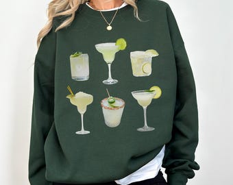 Margarita Sweatshirt Marg Lover Spicy Margs and Matrimony Bachelorette Shirt Margarita Collage Aesthetic Sweatshirt Girls Night Bach