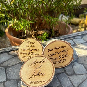 Save the Date | Wedding | Wedding invitation | Wooden magnets | Birch wood magnet | Wedding announcement | Wedding invitations | DIY