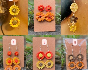 The Flower Collection : HandCrafted Polymer Clay Earrings
