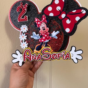 Red Minnie Mouse, Red Minnie Mouse, cake Topper red Minnie mouse, Cake Topper Minnie, Minnie mouse party