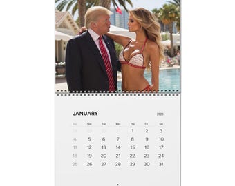 Calendrier 2026 pour filles en bikini, rigolote pin-up
