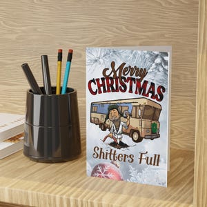 Cartes de voeux drôles d'hommage pour le film de vacances de Noël (1 ou 10 pcs) - Christmas Crappers complet, jeu de cartes de comédie de vacances, papeterie de citation festive,