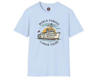 Gilligan's Island SS Minnow Cotton T-Shirt, Vintage Vibe, Cruise Graphic Tee, Unisex