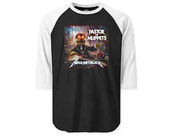 Pastor Muppets band album art Raglan Shirt | Retro rock graphic tee