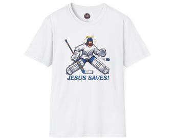 Camiseta "Jesús salva al hockey", regalo deportivo cristiano