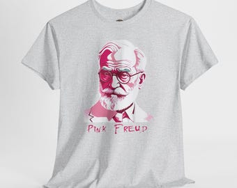 Freud Unisex Cotton T-Shirt, Sigmund, Psychology, Pink Floyd Homage, Casual