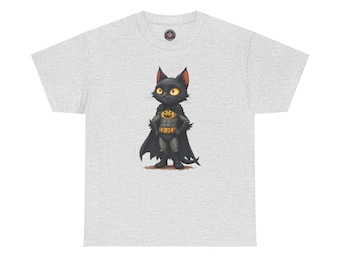 Cats hero T-Shirt, crime fighter unisex cotton tee, feline superhero, for cat lovers