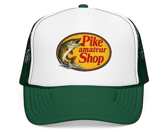 Pike Amateur Shop Foam Trucker Hat | Fishing Retro Mesh Cap