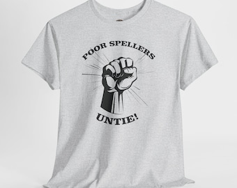 Funny 'Untie' T-Shirt, Spelling Humor, Wordplay Design