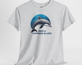 Ocean Dolphin T-Shirt, Funny Marine Life Graphic Tee, Cotton Unisex Top, Nautical Vibe