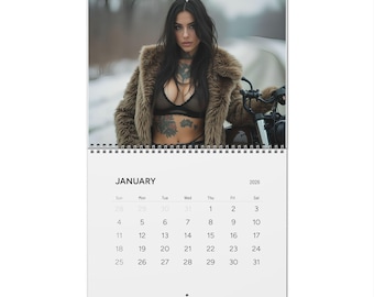 Bikes and Babes 2026 Wall Calendar, Motorcycle Art