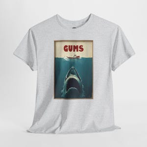 GUMS Jaws Parody Unisex Tee, Funny Shark Movie Shirt