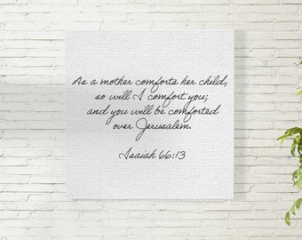 Custom Bible Verse Sign | Jesus Canvas Custom Scripture | Canvas Wall Art Hanging | Frame Personalized Bible Verse Gift