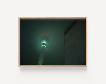 Analog photography "Nightlife 2" - Premium matte print | Photo print unframed wall art wall print analogue Berlin TV tower | Living room kitchen