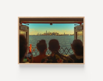 Fotografie "American Dream 1" - Premium Matte Print | Fotoprint Wanddecoratie Wandprint New York VS Staten Island Ferry | Woonkamer Kantoor Keuken