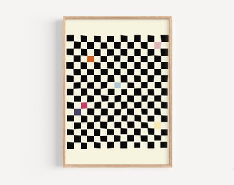 Straight lines 1 - Premium-Matt-Druck | Wandkunst Wanddruck Plakat Design Grafik Illustration kariert Schachbrett | Wohnzimmer Büro Küche