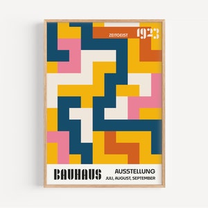 Bauhaus Poster Labyrinth - Premium Matte Print | Wall Art Print Poster Design Exhibition Graphic Illustration | Living Room Office Kitchen