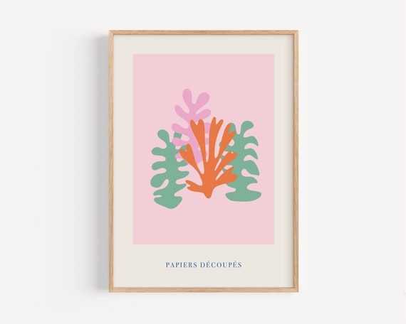 PAPIERS DÉCOUPÉS 4 - Premium-Matt-Druck | Wandkunst Wanddruck Plakat Design Grafik Illustration Matisse the cut-outs | Wohnzimmer Büro Küche